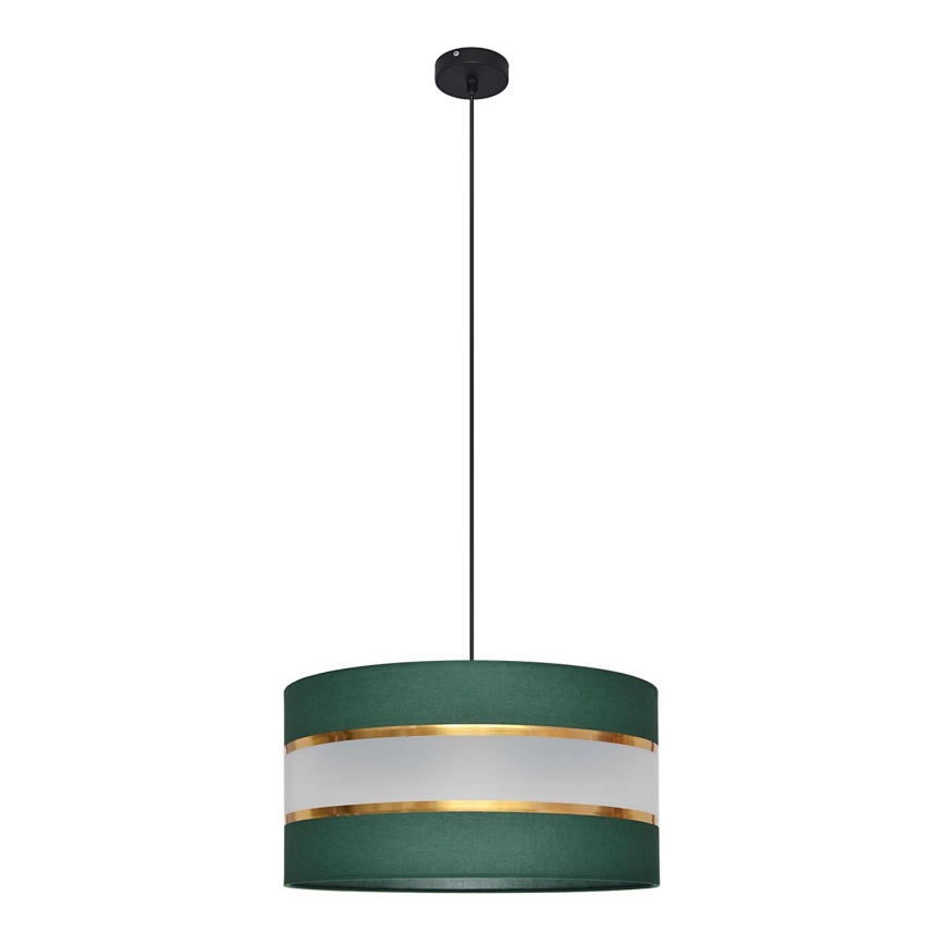 Κρεμαστό φωτιστικό οροφής  HELEN 1xE27/15W/230V διάμετρος 40 cm πράσινο/χρυσαφί