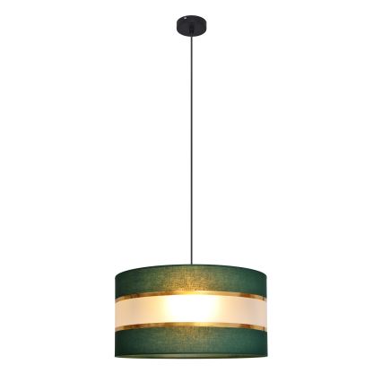 Κρεμαστό φωτιστικό οροφής  HELEN 1xE27/15W/230V διάμετρος 40 cm πράσινο/χρυσαφί