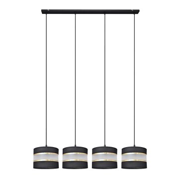 Κρεμαστό φωτιστικό οροφής HELEN 4xE27/15W/230V μαύρο/χρυσό