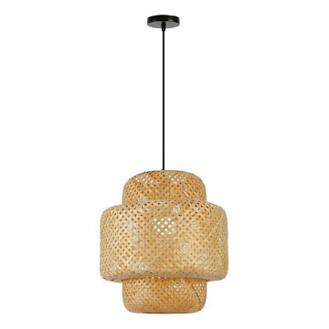 Κρεμαστό φωτιστικό οροφής HILO 1xE27/40W/230V διάμετρος 38 cm μπαμπού