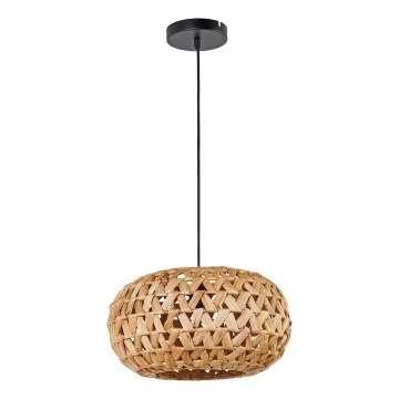 Κρεμαστό φωτιστικό οροφής HOSHI 1xE27/20W/230V διάμετρος 38 cm hemp
