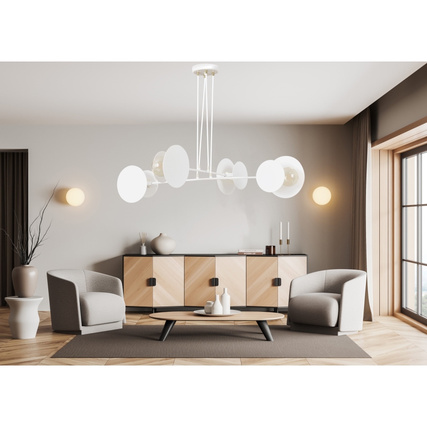 Κρεμαστό φωτιστικό οροφής IDEA 4xE27/15W/230V λευκό