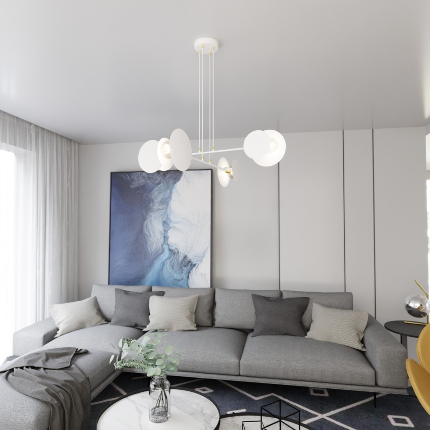 Κρεμαστό φωτιστικό οροφής IDEA 4xE27/15W/230V λευκό