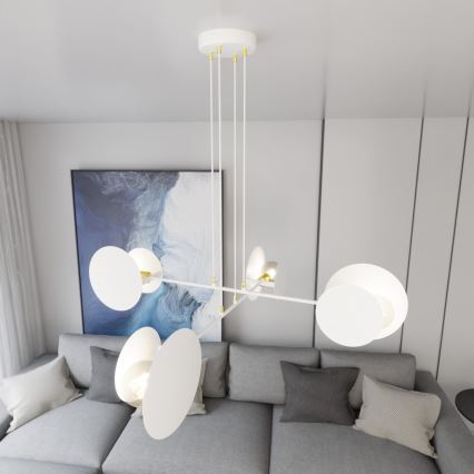 Κρεμαστό φωτιστικό οροφής IDEA 4xE27/15W/230V λευκό