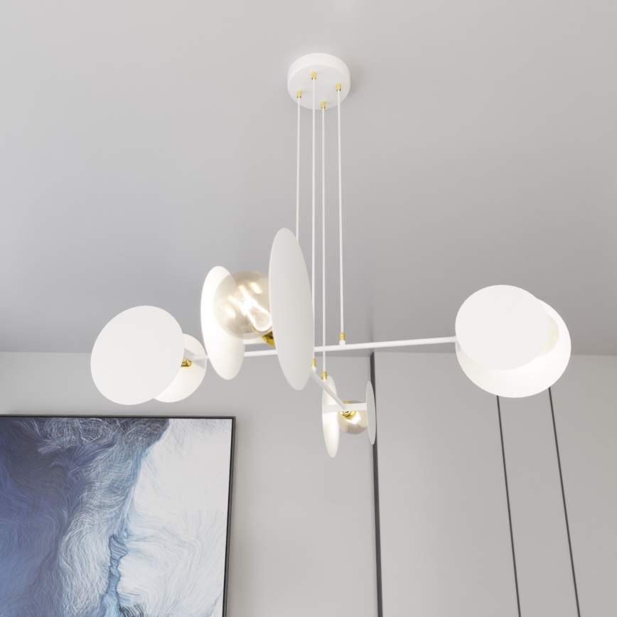 Κρεμαστό φωτιστικό οροφής IDEA 4xE27/15W/230V λευκό