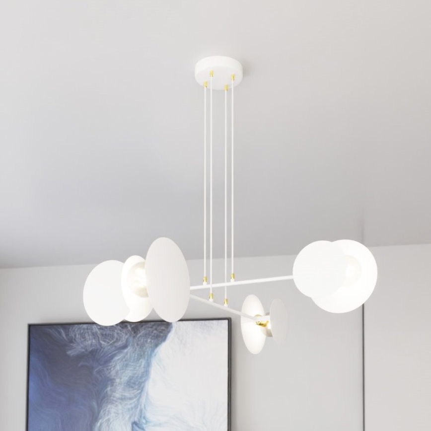 Κρεμαστό φωτιστικό οροφής IDEA 4xE27/15W/230V λευκό