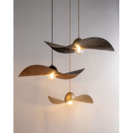 Κρεμαστό φωτιστικό οροφής KAPELLO 1xE27/60W/230V διάμετρος 55 cm μαύρο/χαλκός