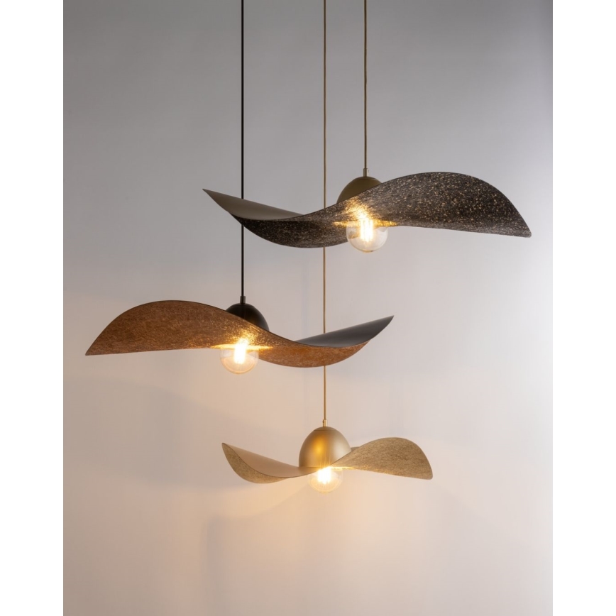 Κρεμαστό φωτιστικό οροφής KAPELLO 1xE27/60W/230V διάμετρος 55 cm μαύρο/χαλκός