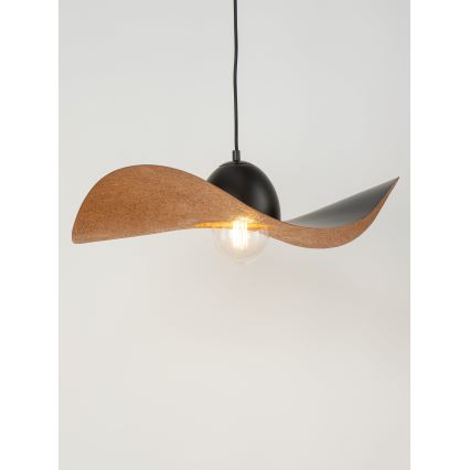 Κρεμαστό φωτιστικό οροφής KAPELLO 1xE27/60W/230V διάμετρος 55 cm μαύρο/χαλκός