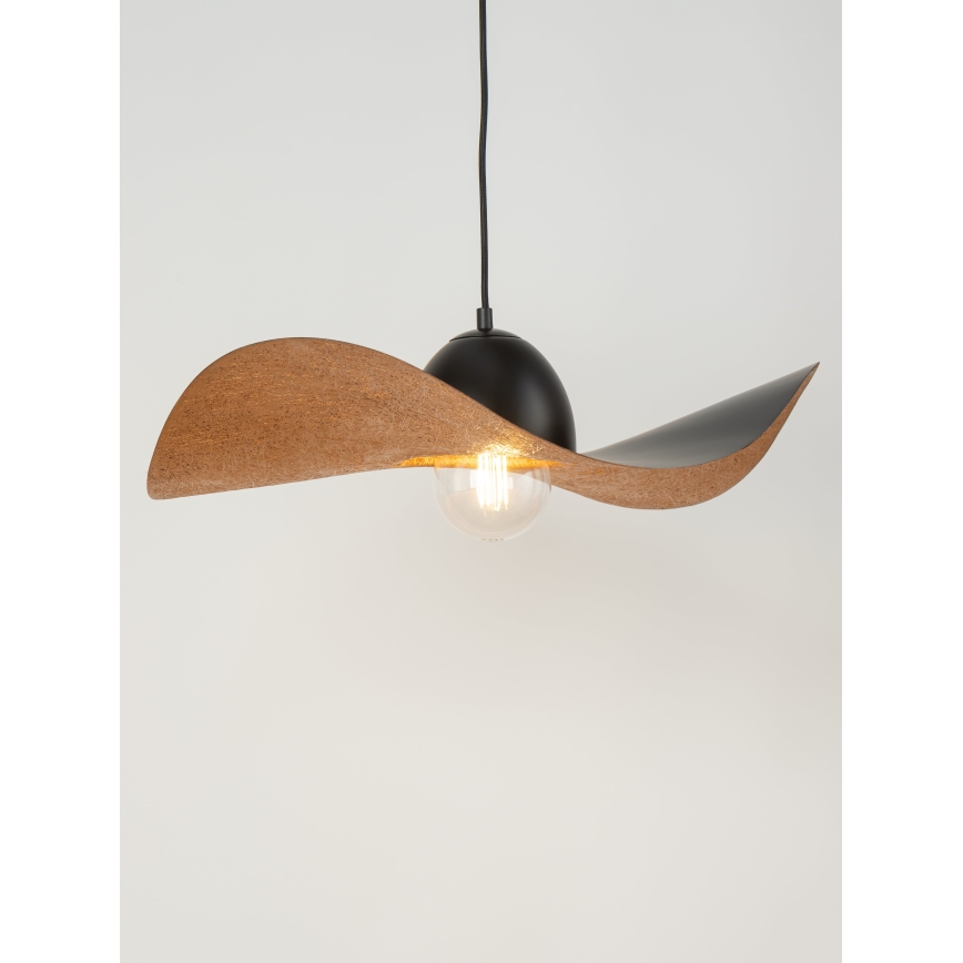 Κρεμαστό φωτιστικό οροφής KAPELLO 1xE27/60W/230V διάμετρος 55 cm μαύρο/χαλκός