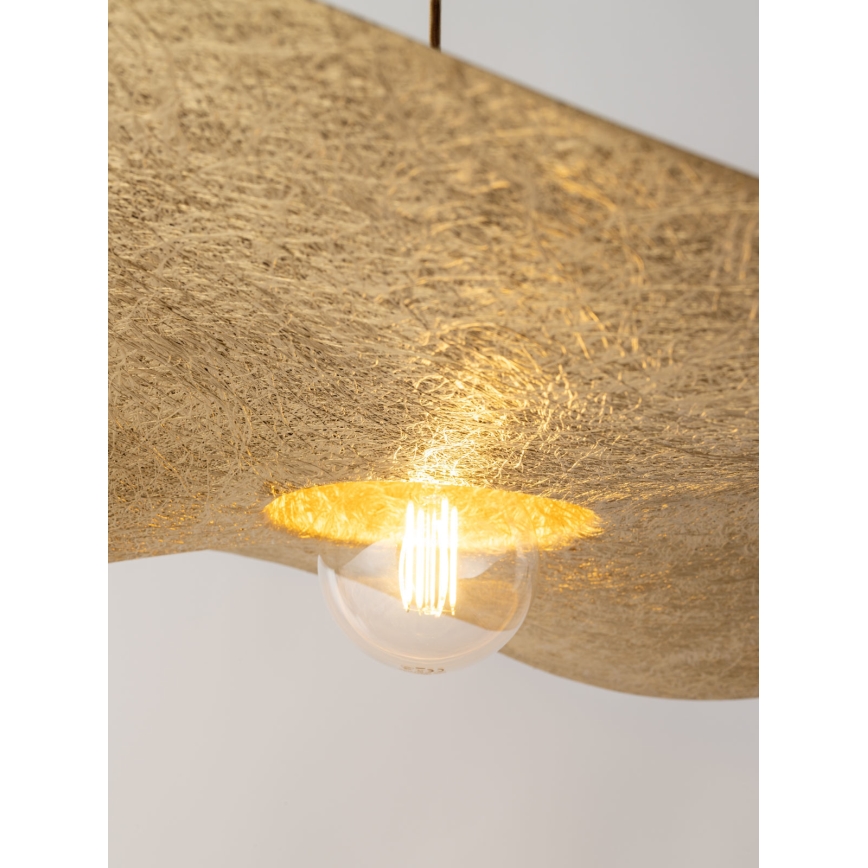 Κρεμαστό φωτιστικό οροφής KAPELLO 1xE27/60W/230V διάμετρος 76 cm μαύρο/χρυσαφί