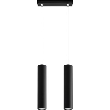 Κρεμαστό φωτιστικό οροφής KARADON 2xGU10/30W/230V μαύρο