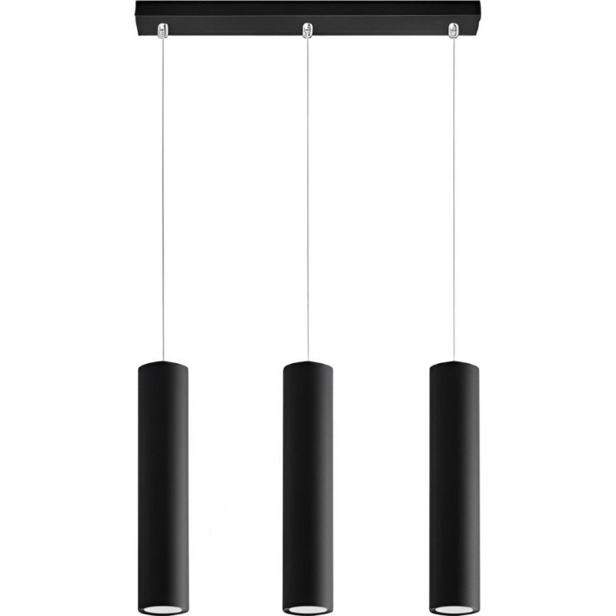 Κρεμαστό φωτιστικό οροφής KARADON 3xGU10/30W/230V μαύρο