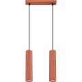 Κρεμαστό φωτιστικό οροφής KARBON 2xGU10/10W/230V κόκκινο