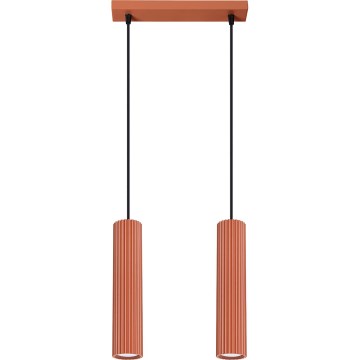 Κρεμαστό φωτιστικό οροφής KARBON 2xGU10/10W/230V κόκκινο