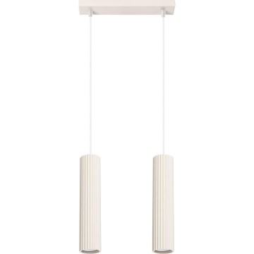 Κρεμαστό φωτιστικό οροφής KARBON 2xGU10/10W/230V κρεμ