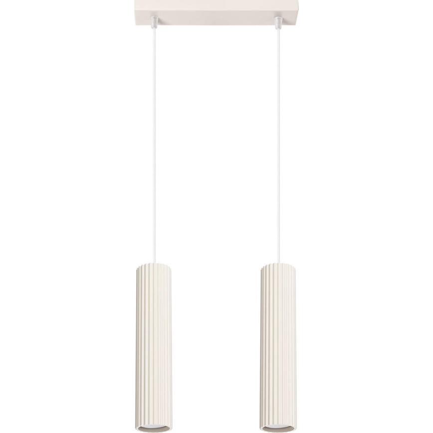Κρεμαστό φωτιστικό οροφής KARBON 2xGU10/10W/230V κρεμ