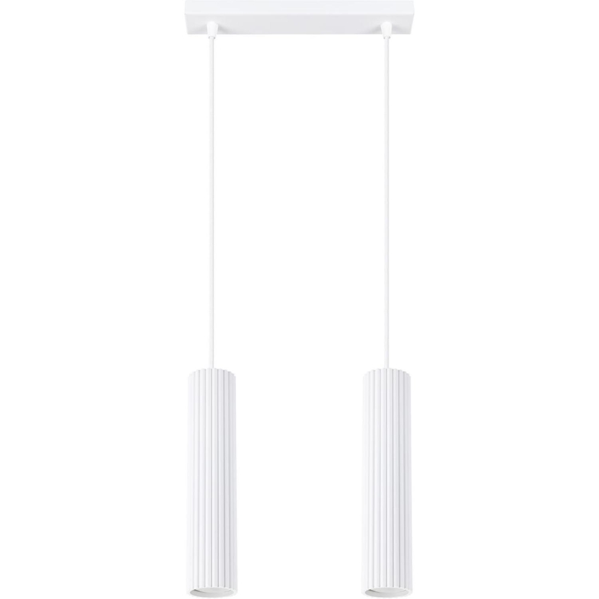 Κρεμαστό φωτιστικό οροφής KARBON 2xGU10/10W/230V λευκό