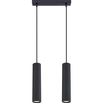 Κρεμαστό φωτιστικό οροφής KARBON 2xGU10/10W/230V μαύρο
