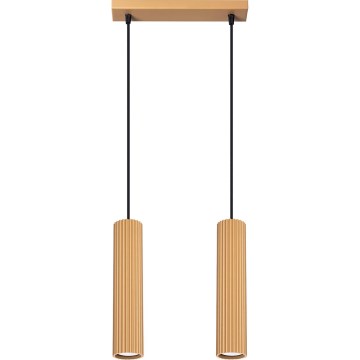 Κρεμαστό φωτιστικό οροφής KARBON 2xGU10/10W/230V χρυσό