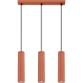 Κρεμαστό φωτιστικό οροφής KARBON 3xGU10/10W/230V κόκκινο