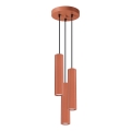 Κρεμαστό φωτιστικό οροφής KARBON 3xGU10/10W/230V κόκκινο
