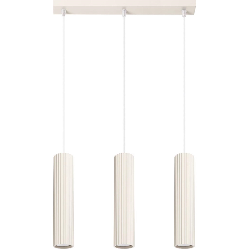 Κρεμαστό φωτιστικό οροφής KARBON 3xGU10/10W/230V κρεμ