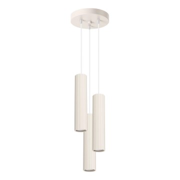 Κρεμαστό φωτιστικό οροφής KARBON 3xGU10/10W/230V κρεμ