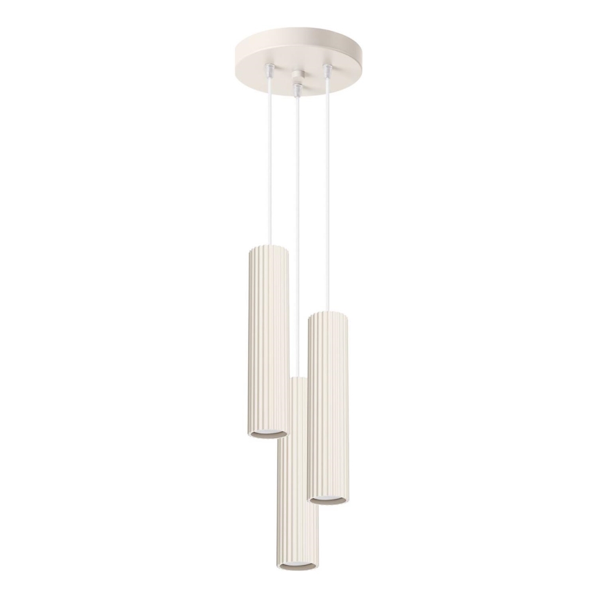 Κρεμαστό φωτιστικό οροφής KARBON 3xGU10/10W/230V κρεμ
