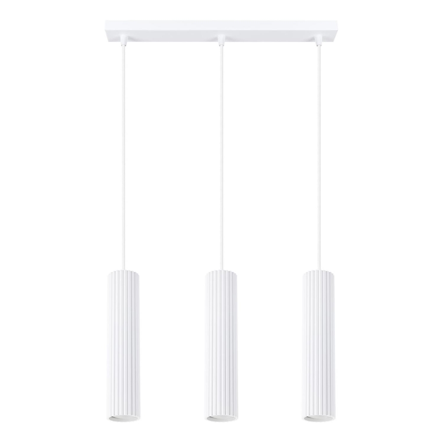 Κρεμαστό φωτιστικό οροφής KARBON 3xGU10/10W/230V λευκό