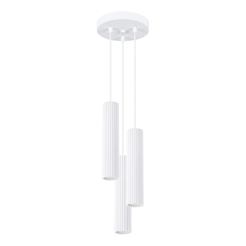 Κρεμαστό φωτιστικό οροφής KARBON 3xGU10/10W/230V λευκό