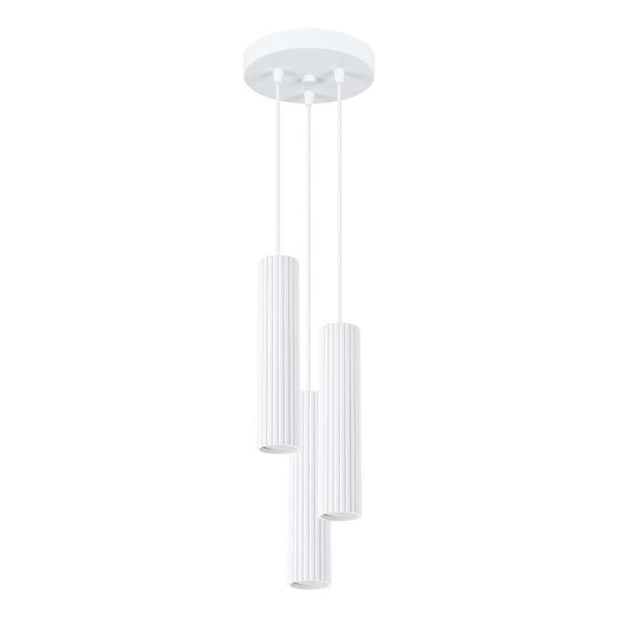 Κρεμαστό φωτιστικό οροφής KARBON 3xGU10/10W/230V λευκό