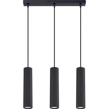 Κρεμαστό φωτιστικό οροφής KARBON 3xGU10/10W/230V μαύρο