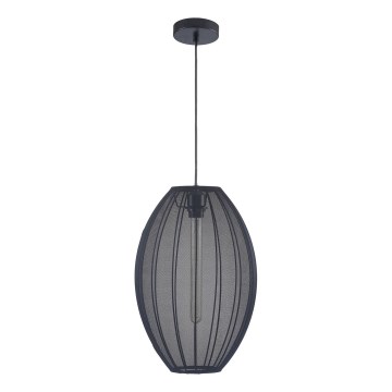 Κρεμαστό φωτιστικό οροφής KAREI 1xE27/20W/230V διάμετρος 30 cm μαύρο