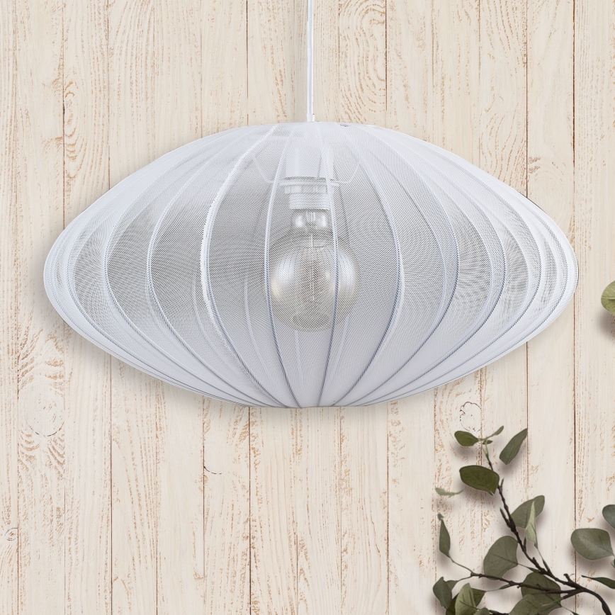 Κρεμαστό φωτιστικό οροφής KINU 1xE27/20W/230V διάμετρος 50 cm λευκό