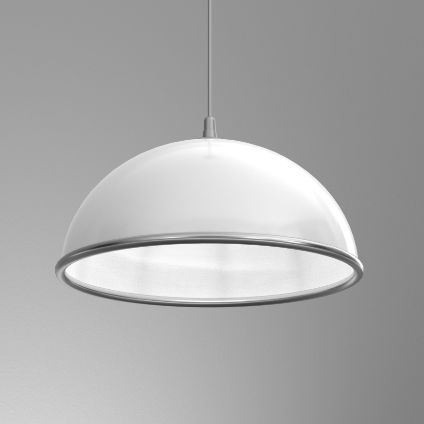 Κρεμαστό φωτιστικό οροφής KITCHEN 1xE27/15W/230V λευκό/γυαλιστερό χρώμιο