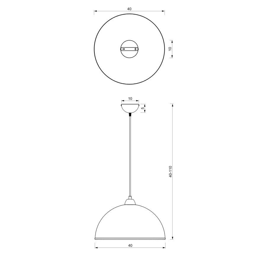 Κρεμαστό φωτιστικό οροφής KITCHEN 1xE27/15W/230V λευκό/γυαλιστερό χρώμιο