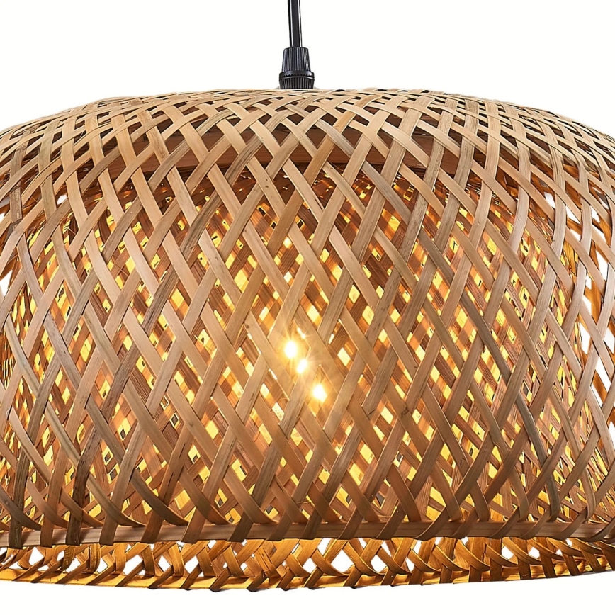 Κρεμαστό φωτιστικό οροφής KORFU 1xE27/20W/230V διάμετρος 38 cm μπαμπού