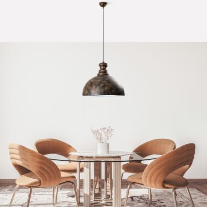 Κρεμαστό φωτιστικό οροφής KURE 1xE27/40W/230V διάμετρος 40 cm γκρι