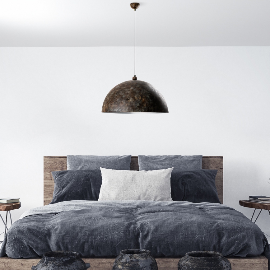 Κρεμαστό φωτιστικό οροφής KURE 1xE27/40W/230V διάμετρος 60 cm γκρι
