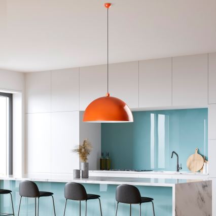 Κρεμαστό φωτιστικό οροφής KURE 1xE27/40W/230V πορτοκαλί