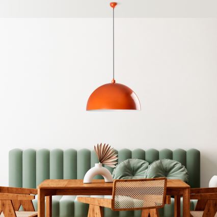 Κρεμαστό φωτιστικό οροφής KURE 1xE27/40W/230V πορτοκαλί