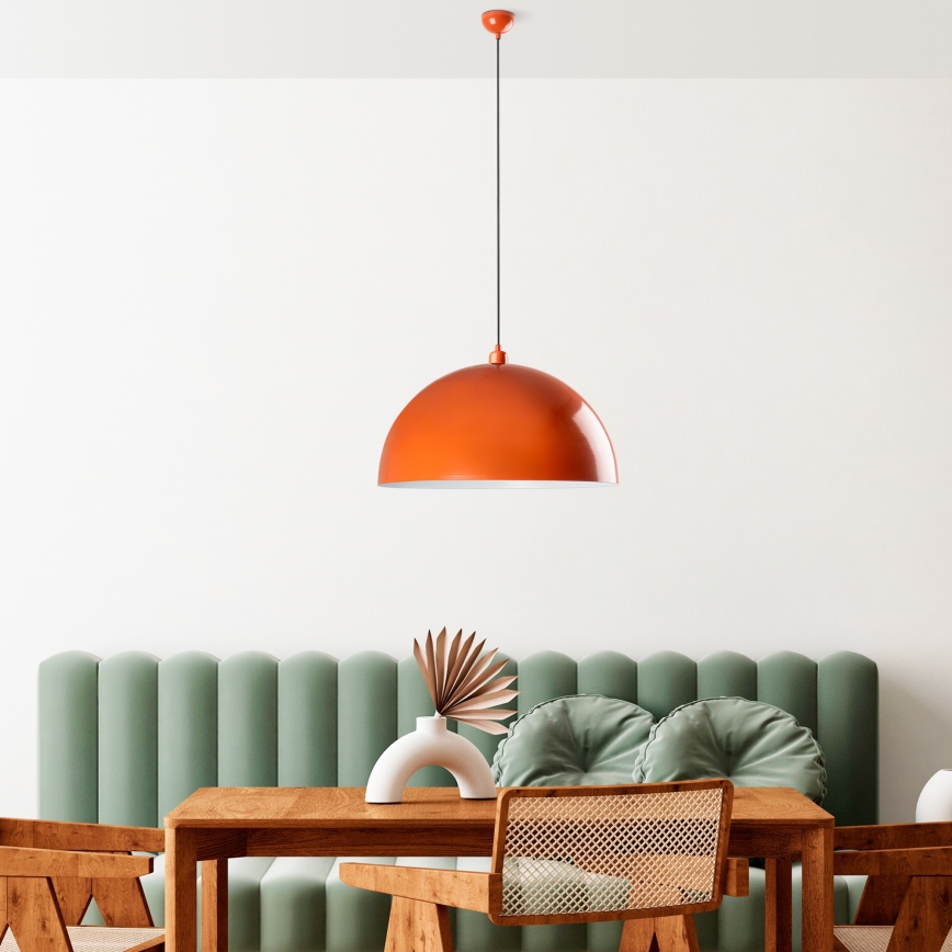Κρεμαστό φωτιστικό οροφής KURE 1xE27/40W/230V πορτοκαλί