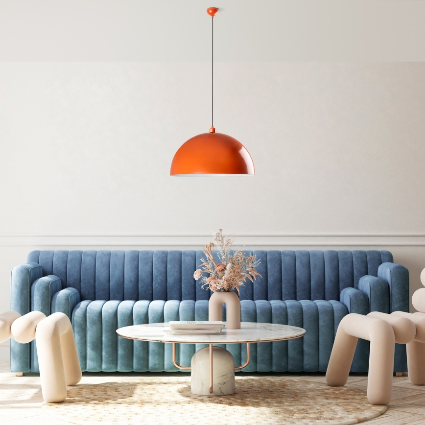 Κρεμαστό φωτιστικό οροφής KURE 1xE27/40W/230V πορτοκαλί