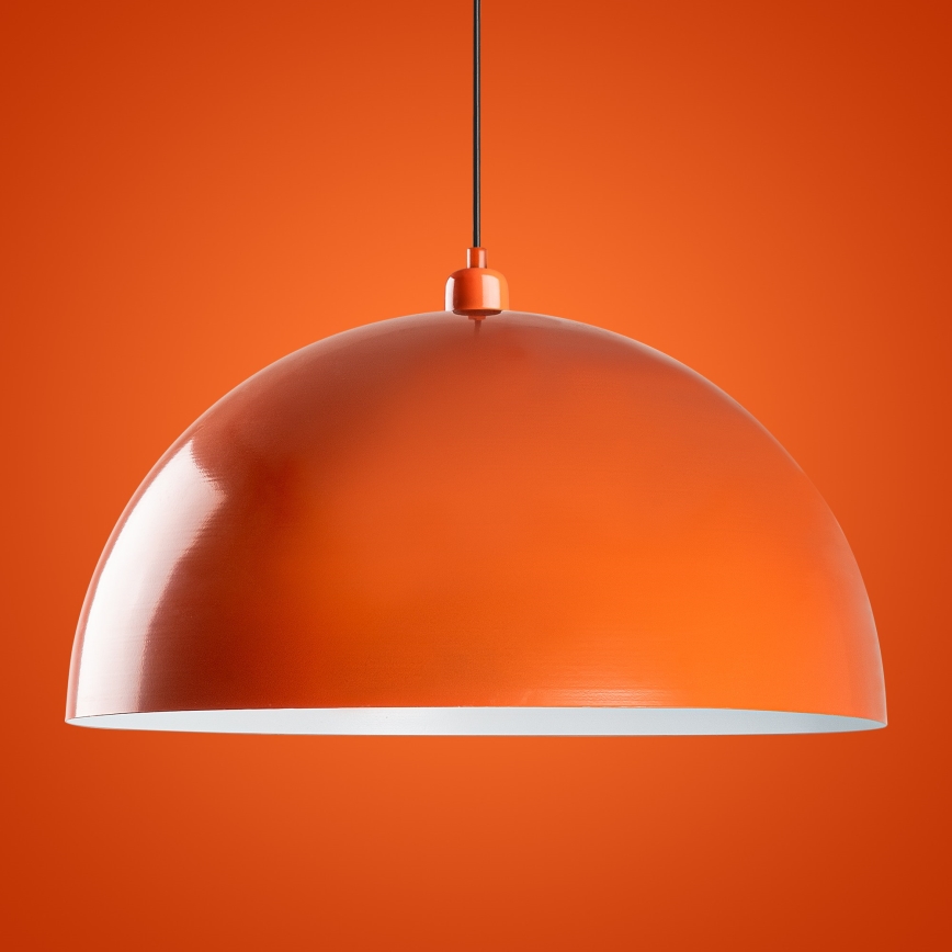 Κρεμαστό φωτιστικό οροφής KURE 1xE27/40W/230V πορτοκαλί