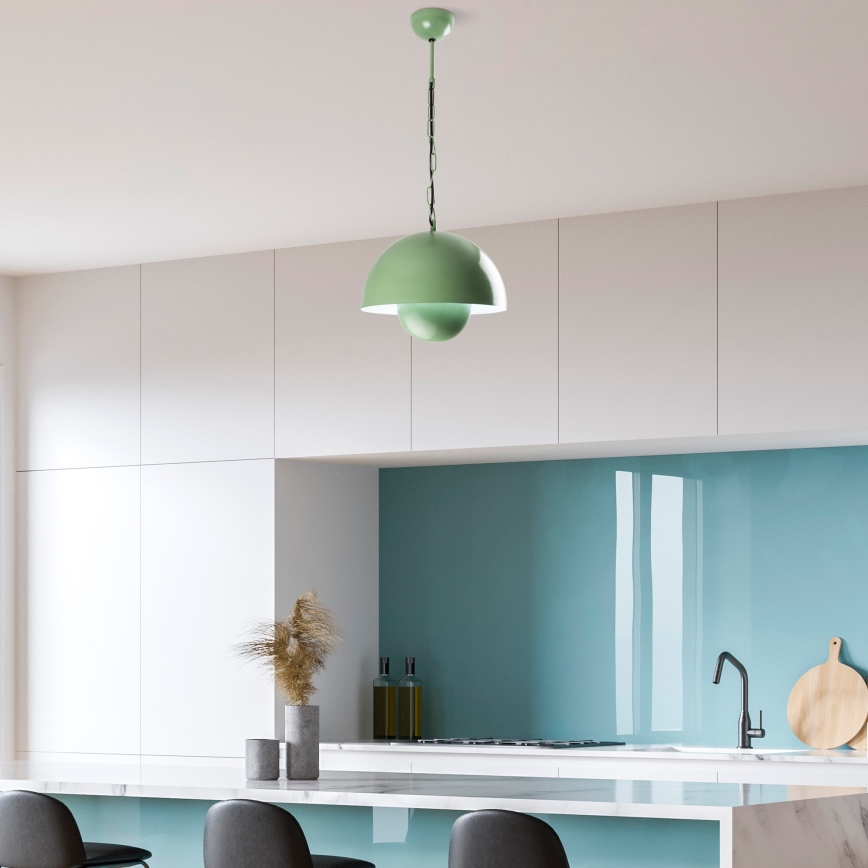 Κρεμαστό φωτιστικό οροφής KURE 1xE27/40W/230V πράσινο