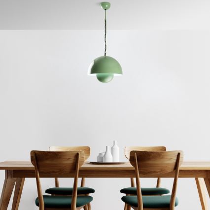 Κρεμαστό φωτιστικό οροφής KURE 1xE27/40W/230V πράσινο