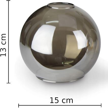 Κρεμαστό φωτιστικό οροφής LACRIMA SMOKY 3xE27/60W/230V διάμετρος 30 cm