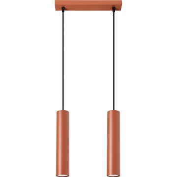 Κρεμαστό φωτιστικό οροφής LAGOS 2xGU10/10W/230V κόκκινο