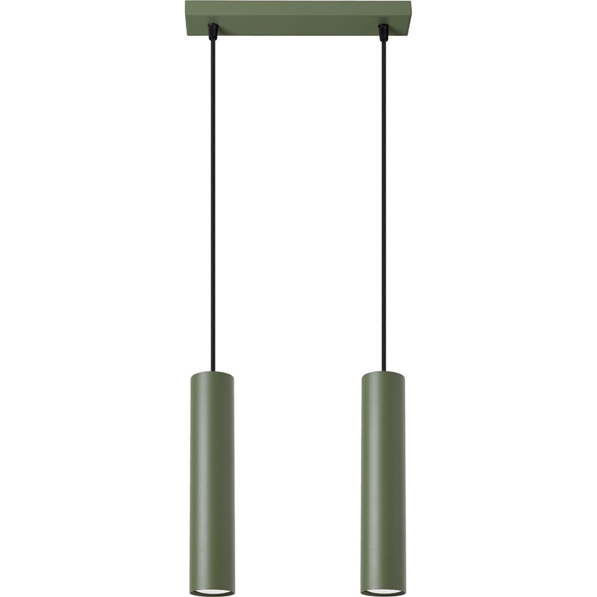 Κρεμαστό φωτιστικό οροφής LAGOS 2xGU10/10W/230V πράσινο